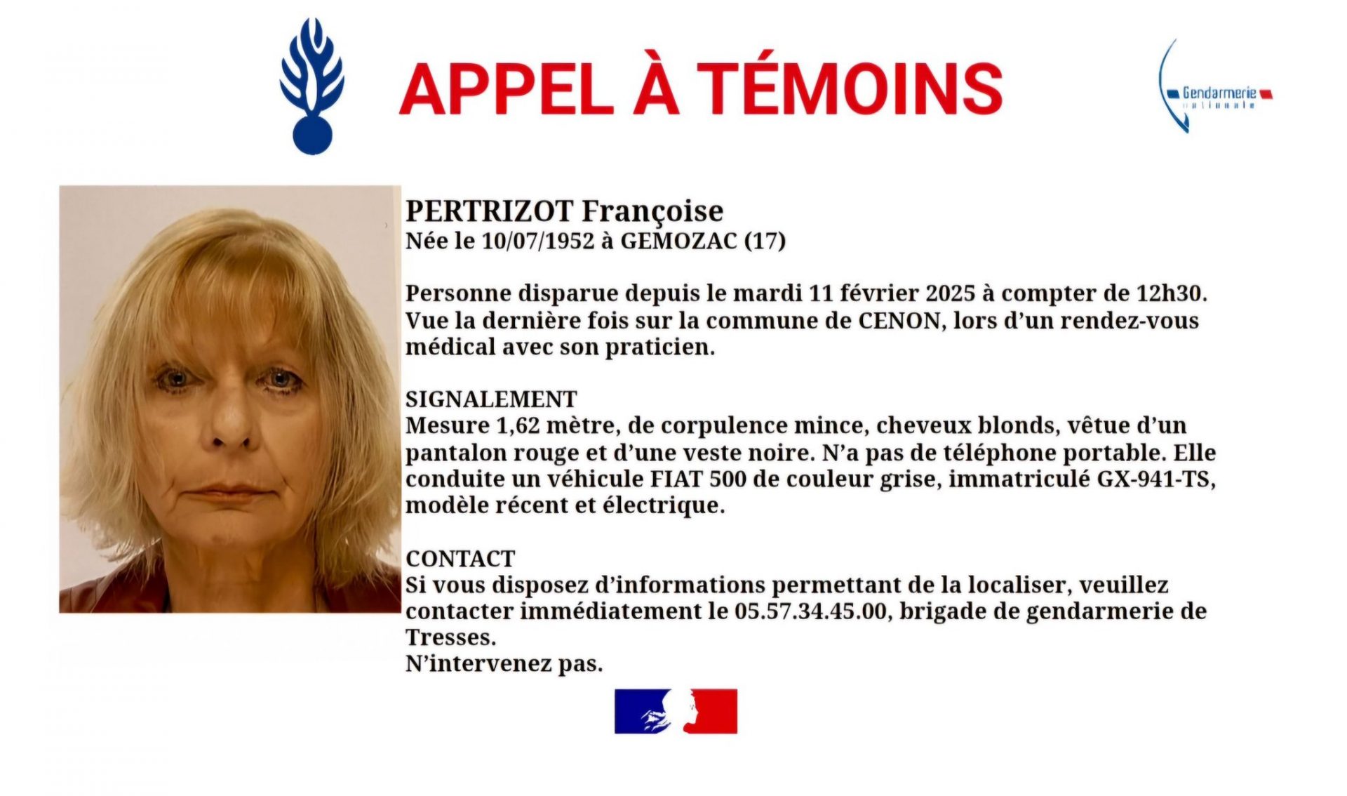 Bordeaux : une septuagénaire disparaît après un rendez-vous médical