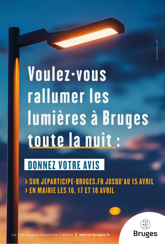 Bruges : faut-il rallumer l’éclairage public toute la nuit ? Les habitants appelés à voter