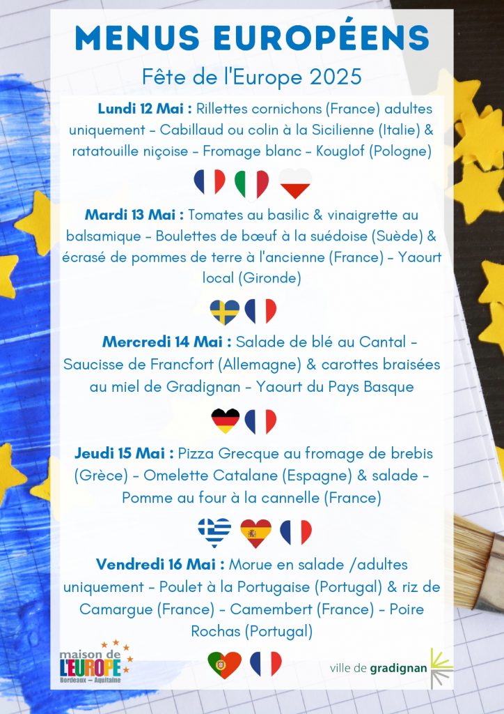 Gradignan fête l'Europe ! semaine du 12 au 16 mai
