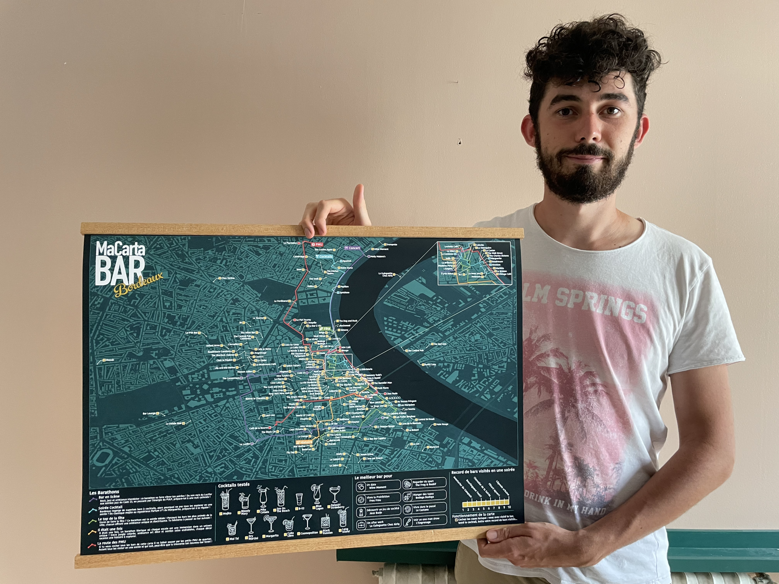 La carte des bars de Bordeaux rejoint la collection «MaCarta», imaginée par Glenn Louarn