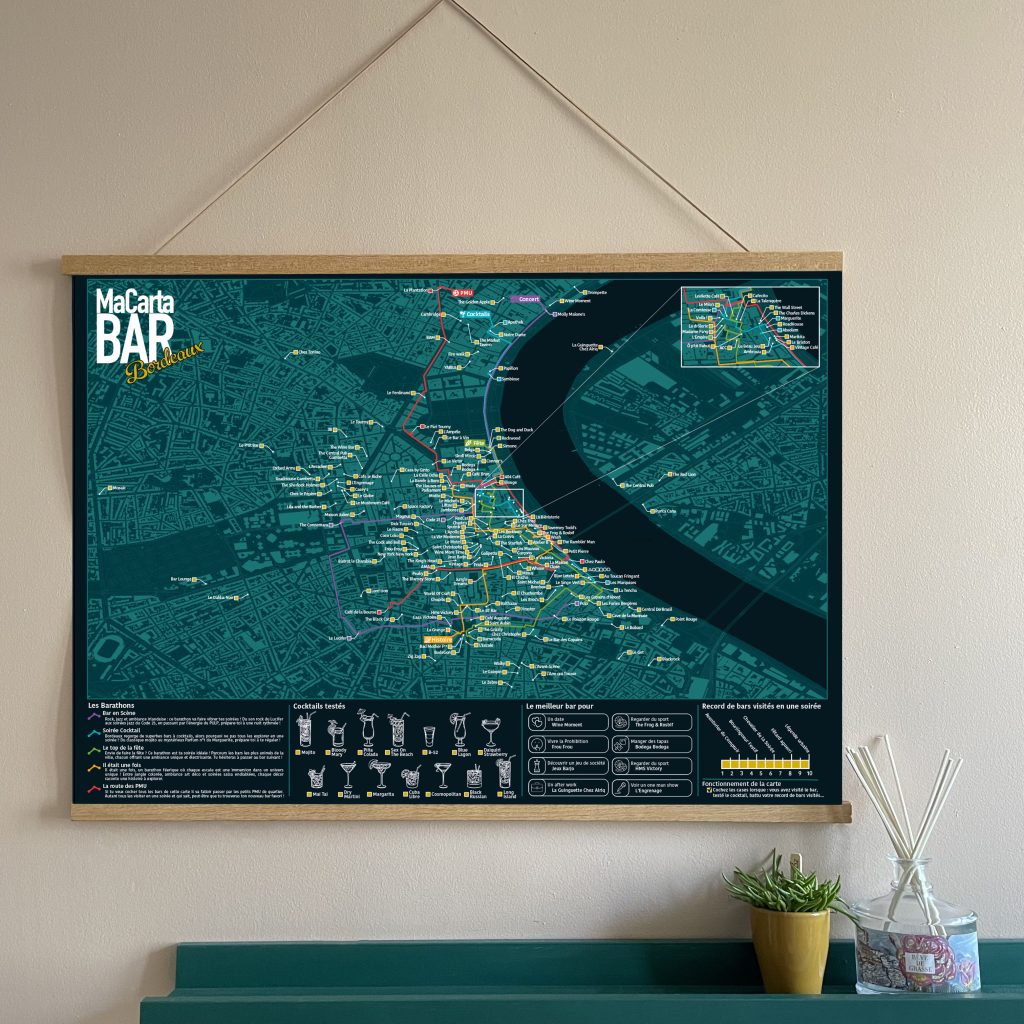 La carte des bars de Bordeaux rejoint la collection «MaCarta», imaginée par Glenn Louarn