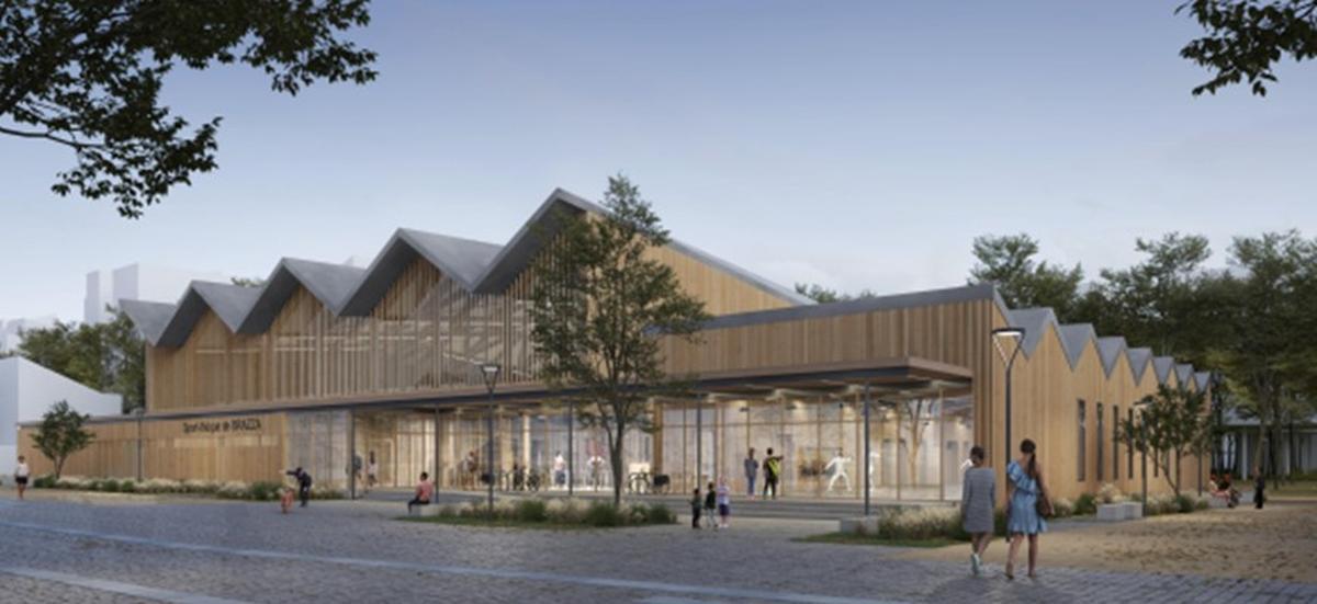 Bordeaux : le chantier du gymnase de Brazza endommagé par la tempête