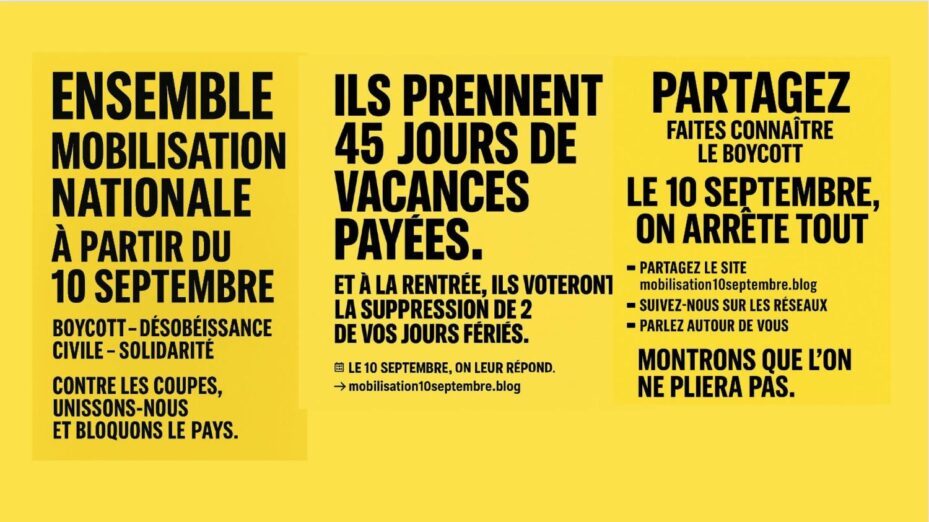 Vers une grève nationale le 10 septembre ?Un collectif citoyen veut paralyser le pays à la rentrée pour contester les orientations du gouvernement