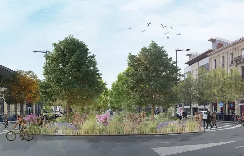Aménagementde l’allée Serr à Bordeaux : plus de 130 arbres pour transformer une artère de la Bastide