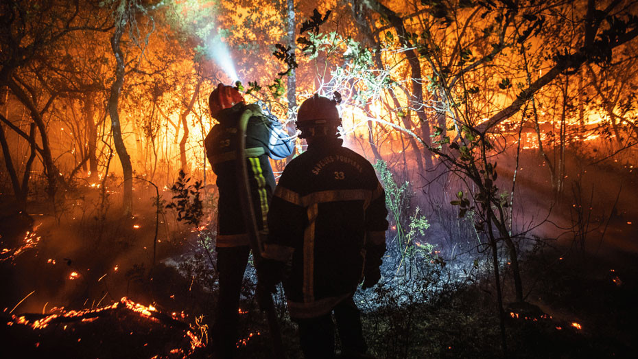 Nuit agitée en Gironde : feu de forêt odeur de fumée entre Pian-Médoc et Parempuyre