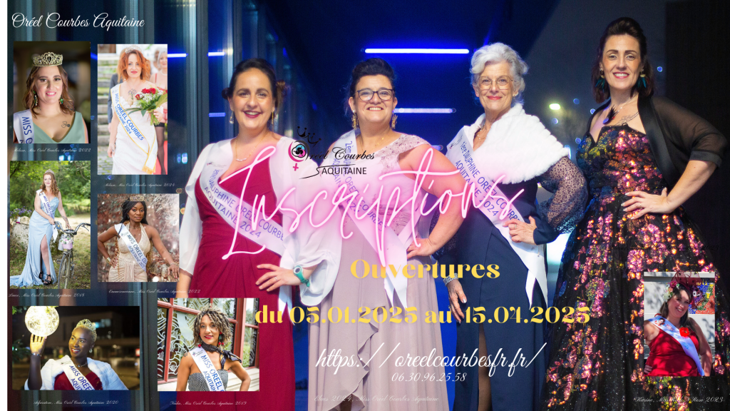 concours de beauté inclusif, diversité corporelle, Miss Oréel Courbes, Nouvelle-Aquitaine, beauté toutes morphologies, acceptation de soi, concours féminin 2025, Fargues-de-Langon, Aurélie Bourcy, inscriptions concours beauté
