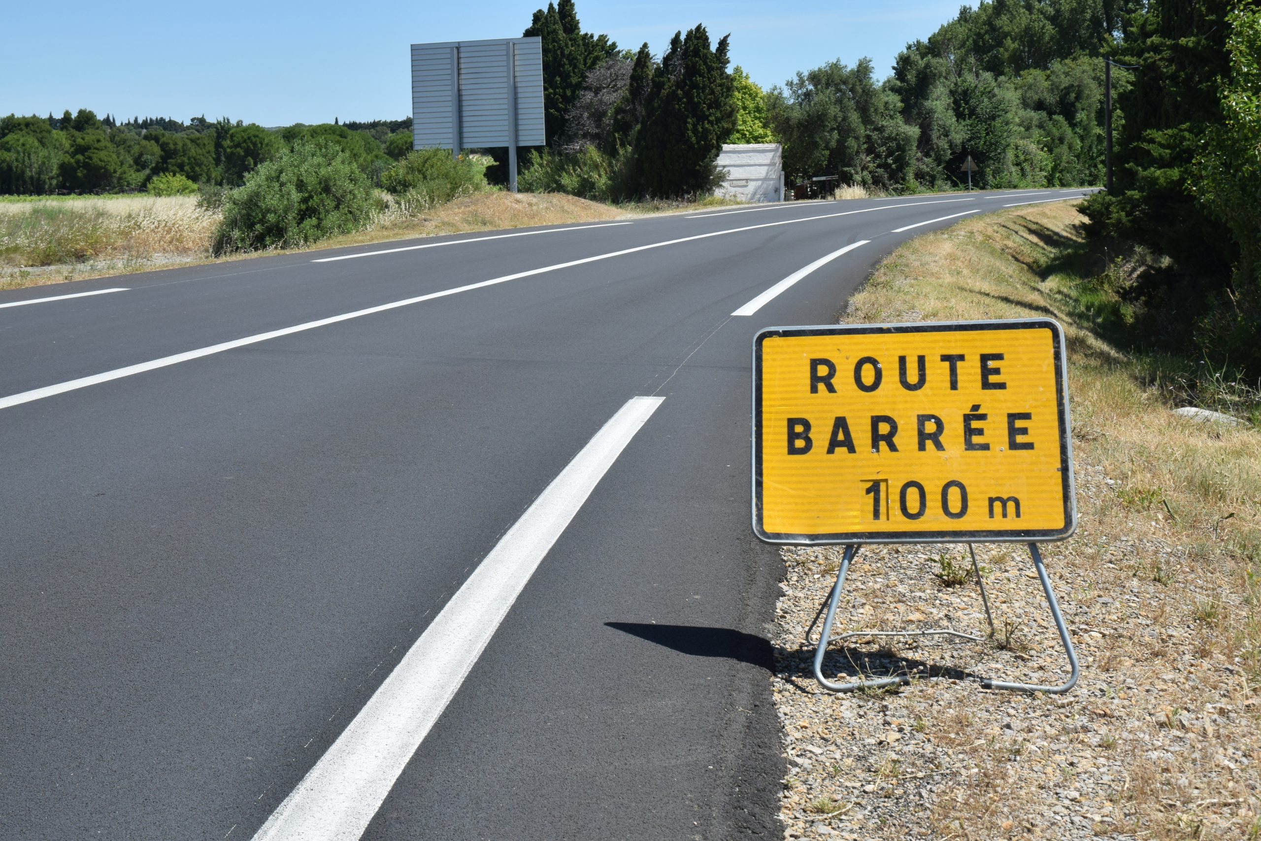 Fermeture de la RD 133E5 à Gauriac