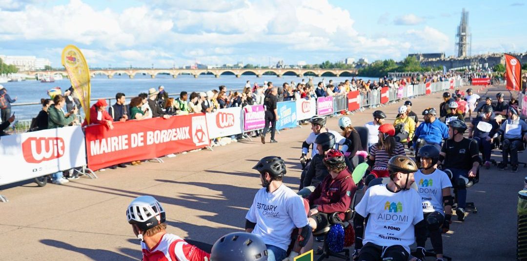 Course insolite sur les quais de Bordeaux : les fauteuils de bureau font leur show